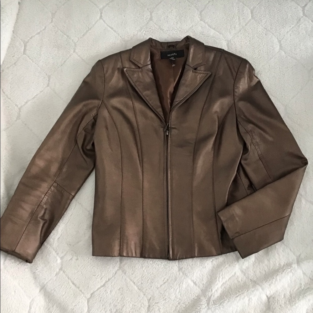 Metallic leather